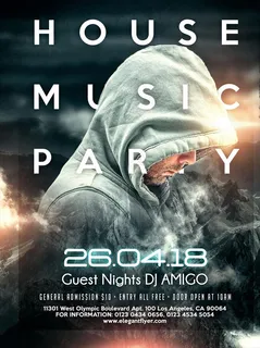 嘻哈音乐dj电音派对海报图片