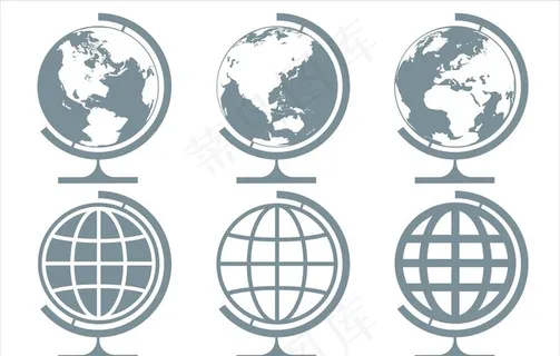 地球仪矢量图图片