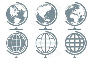 地球仪矢量图图片