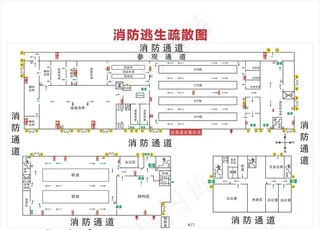 消防疏散图逃生图图片