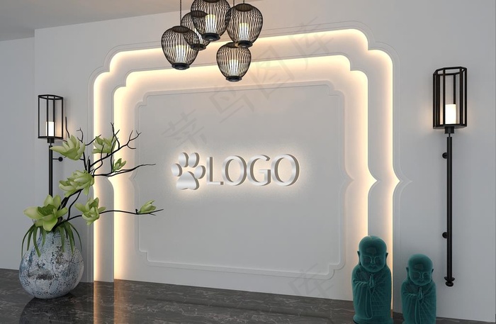 场景logo样机图片psd模版下载