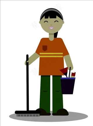 卡通环卫工图片