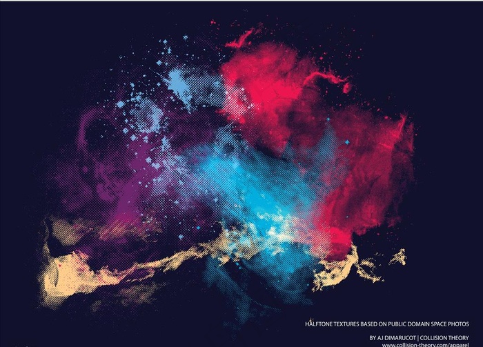 喷墨烟雾矢量素材图片