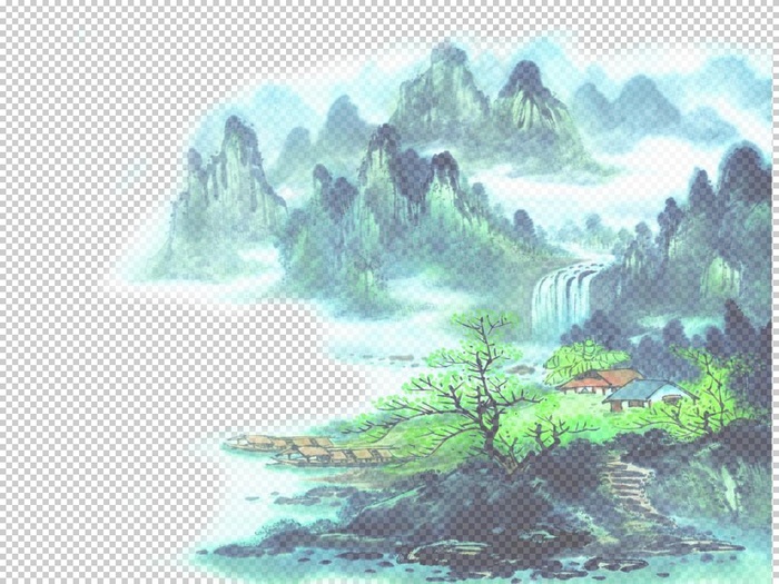 水墨山水素材图片