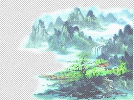 水墨山水素材图片 水墨山水素材图片