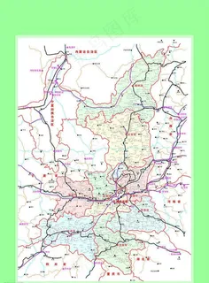 陕西省地形图图片