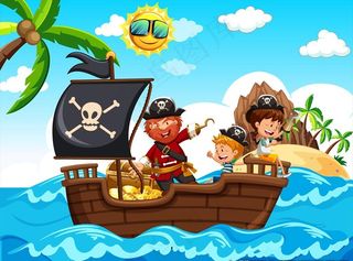 卡通海盗插画图片