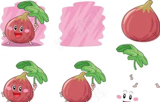 手绘无花果表情图片