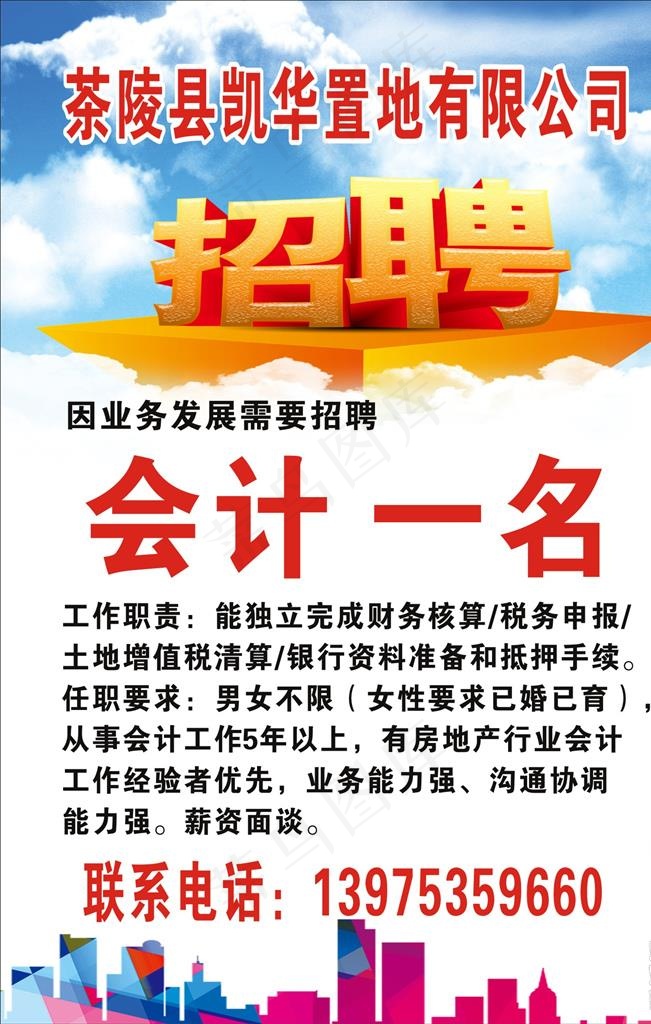 房地产公司招聘图片cdr矢量模版下载