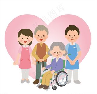 照顾老人图片