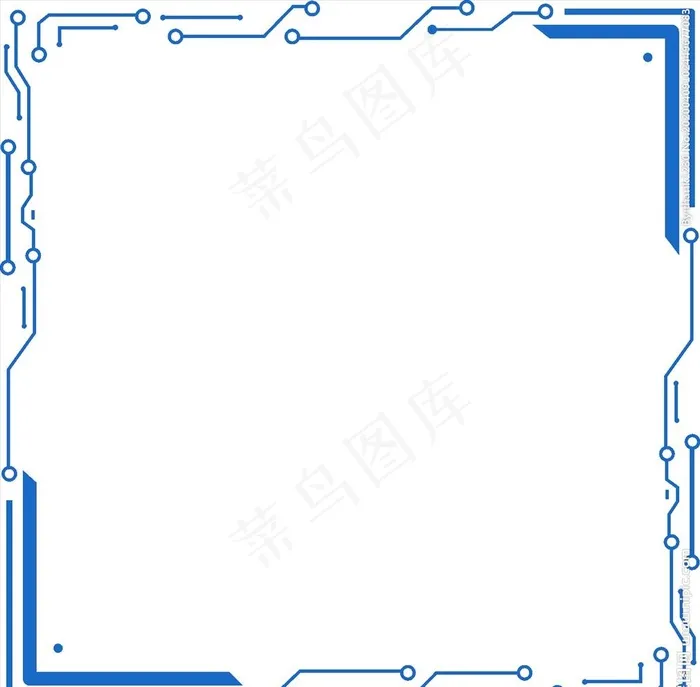 蓝色科技感边框图片cdr矢量模版下载