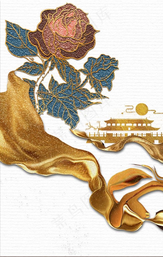 中式古典晶瓷装饰画图片(4724X7087(DPI:150))psd模版下载