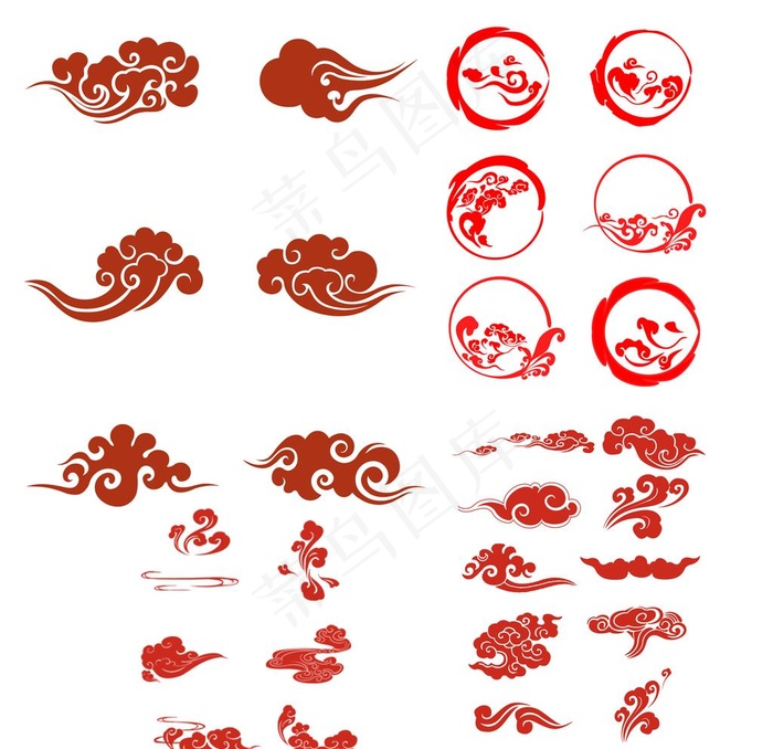 祥云图片(2362X2362(DPI:300))psd模版下载