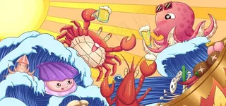 中华美食插画图片