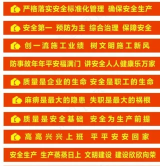 复工工地安全标语图片