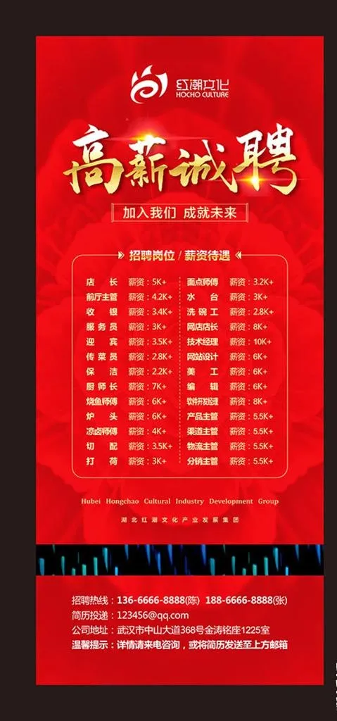 酒店招聘展架图片cdr矢量模版下载