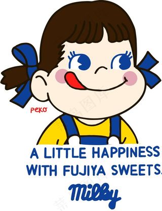 不二家牛奶妹  T恤 可爱图片