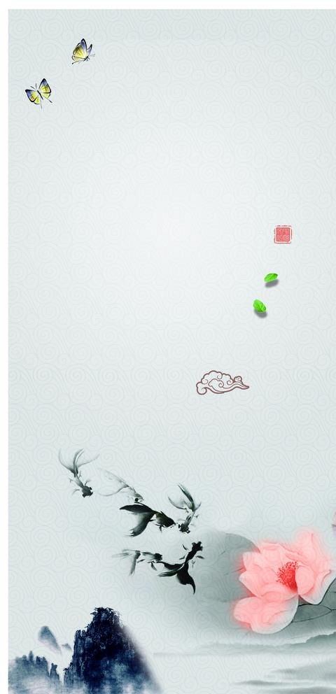 古风背景图片(3000X6000(DPI:150))psd模版下载