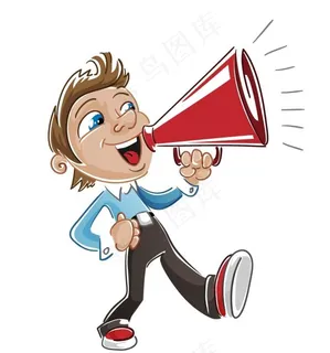 卡通喇叭人物图片