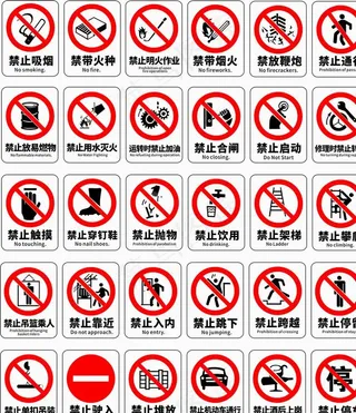 安全禁止标识图片