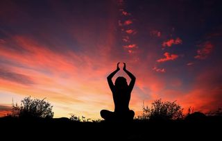 瑜伽运动健身柔美背景素材图片