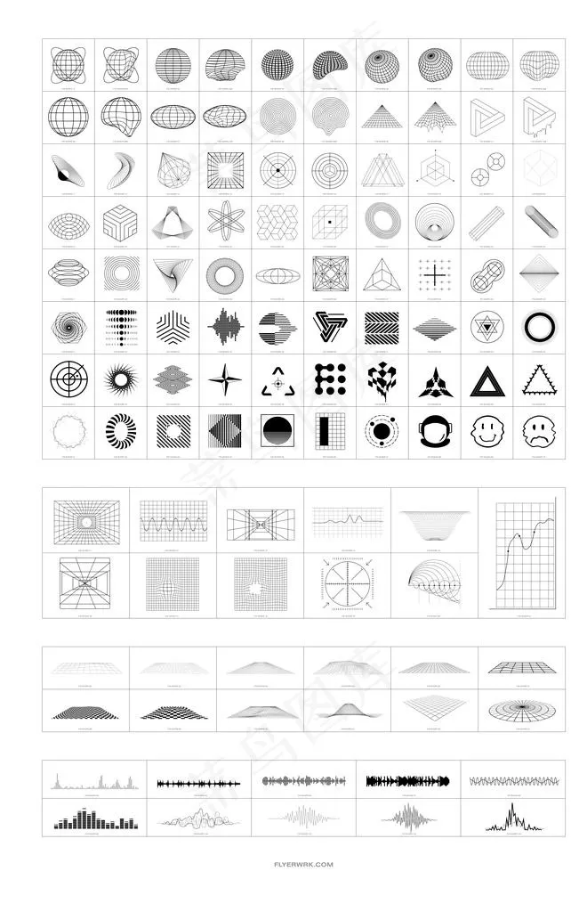 潮流抽象元素图片psd模版下载