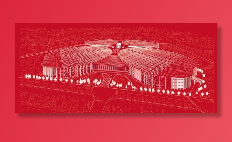 国家会展中心建筑线稿图片ai矢量模版下载