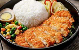 鸡排饭图片