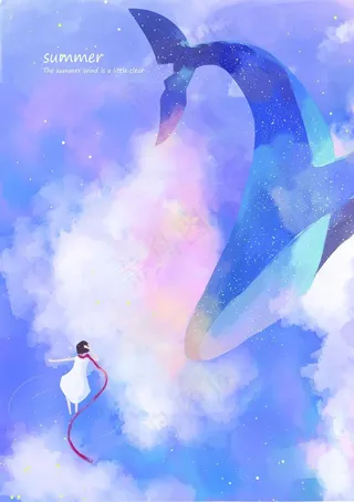 鲸鱼插画图片