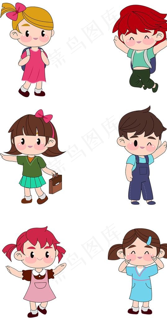 小孩子 卡通 儿童 男孩 女孩图片