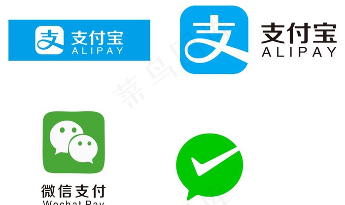 支付宝LOGO、微信LOGO图片cdr矢量模版下载