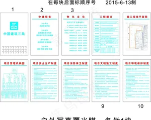 建筑施工中建三局九牌一图图片