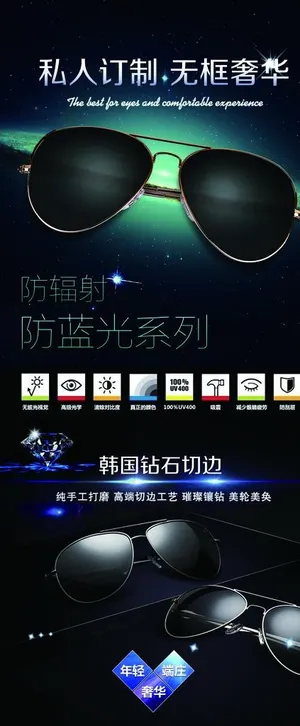 眼镜店易拉宝图片