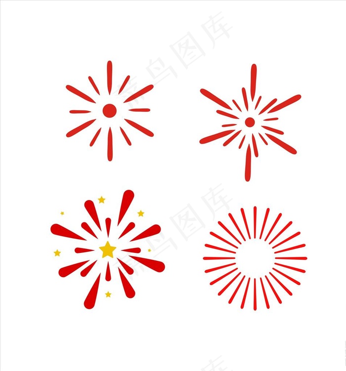 矢量烟花图片cdr矢量模版下载