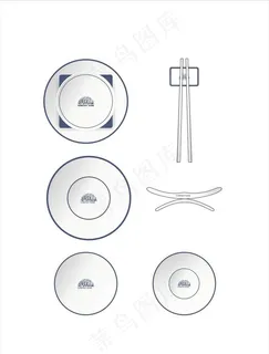 VI 餐具模板图片