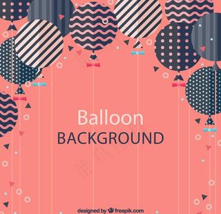 黑色花纹气球图片