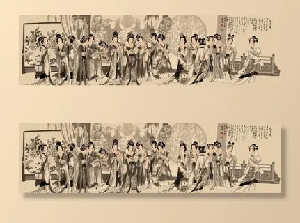 国画 夜宴图图片