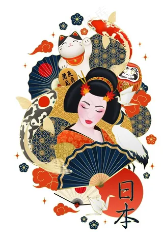 日本元素背景图片