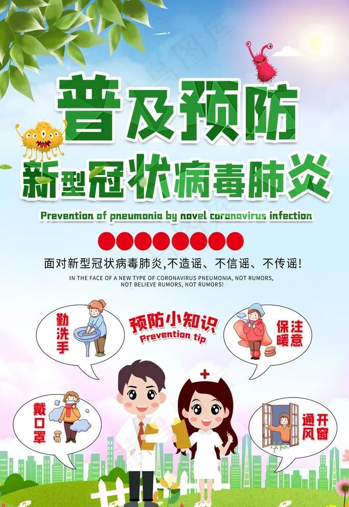 新型冠状肺炎预防知识展板图片(2362X3543(DPI:100))psd模版下载