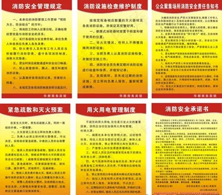 消防制度牌图片