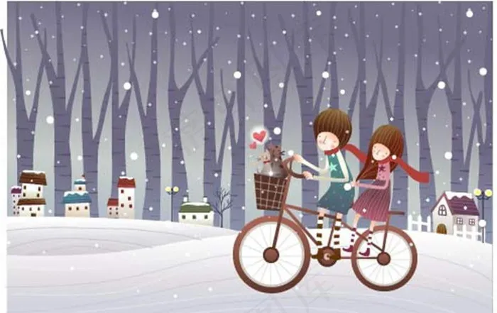 浪漫情侣图片eps,ai矢量模版下载