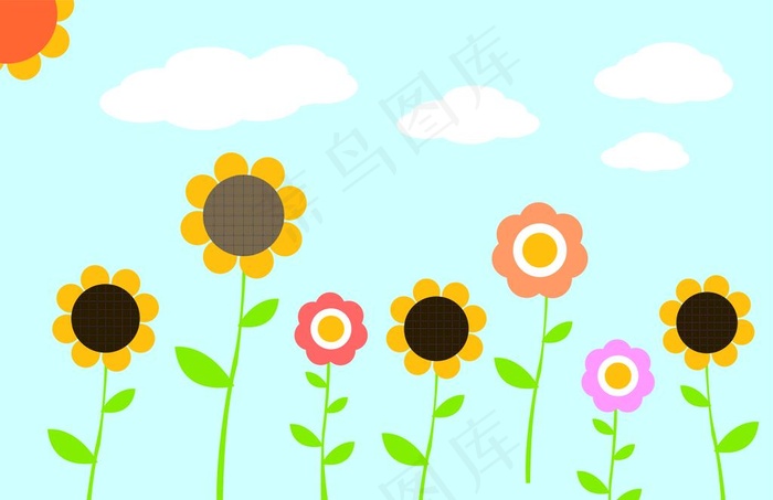 太阳花图片cdr矢量模版下载