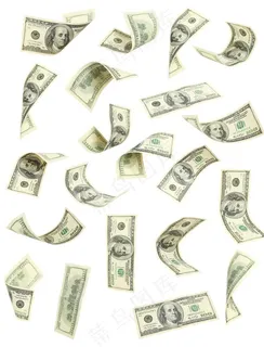 飘落的美金素材图片