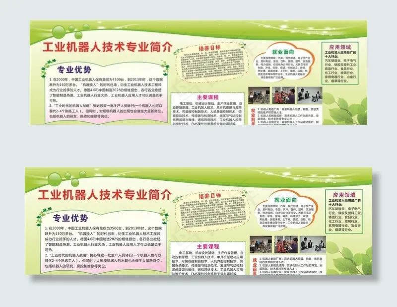 工业机器人技术专业图片(3370X1150)cdr矢量模版下载