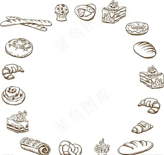 矢量糕点图片