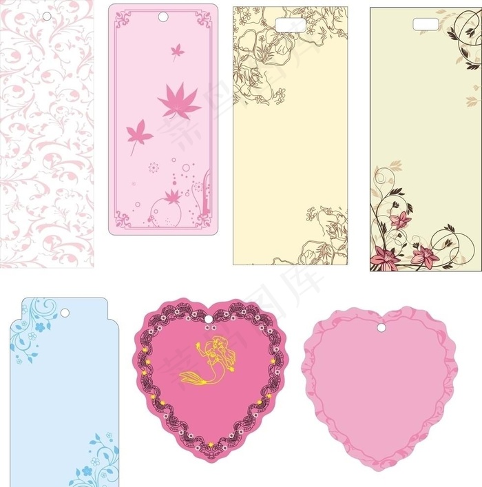 吊牌花纹图片cdr矢量模版下载