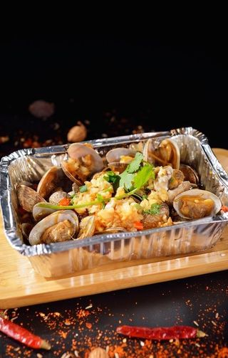 香辣锡纸花蛤图片