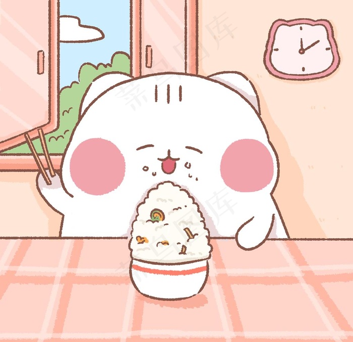吃饭猫图片
