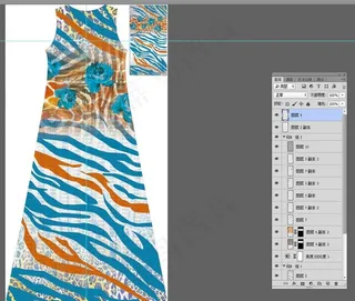 斑马条纹虎纹豹纹蓝色花卉图片