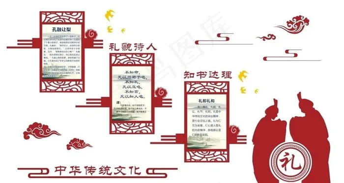 文化墙图片cdr矢量模版下载